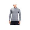 Asics FW24 Outdoor Half High Neck Solid Color Slim Fit Casual Long Sleeve T-Shirt Men Tops Gray 2031F153-020