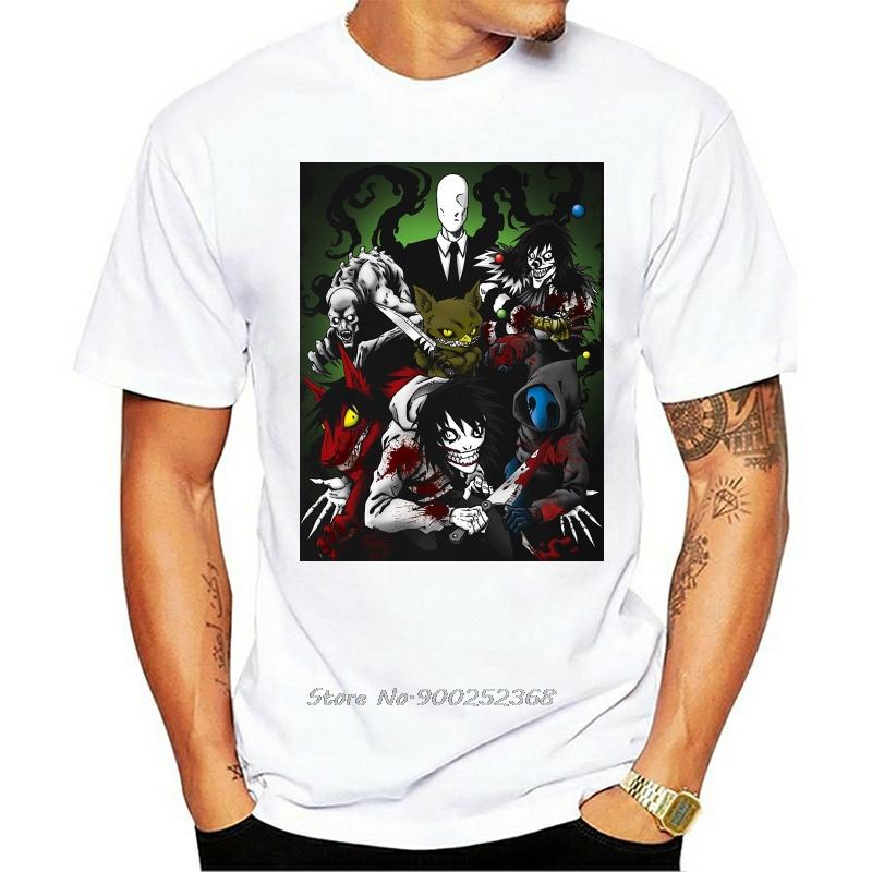 Creepypasta Family T-Shirt - Direct From Stockist New T Shirts Funny Tops Tee New Unisex Funny  High Quality Casual Printing