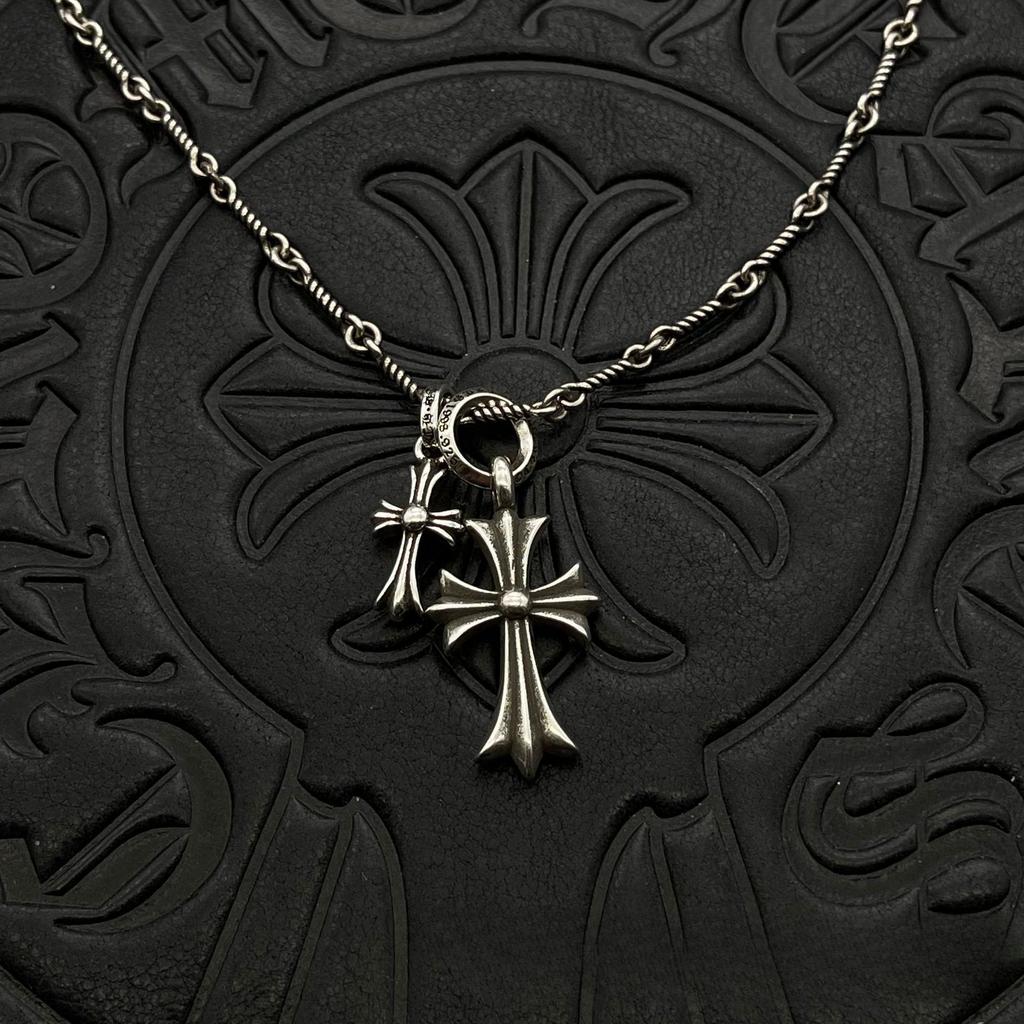 Collier Bijoux Sans Diamant Taille Collier Double Croix