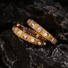 MamacitaSlay Classic Luxury Inlaid Square AAA Zircon Hoop Earrings Tarnish Free 18K Gold Plated Stainless Steel Earrings Woman