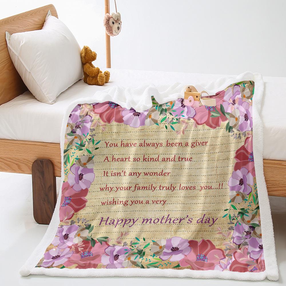 Couple Simple Painting 2D Digital Printing Thickened Lamb Wool Crystal Fleece Blanket One Piece