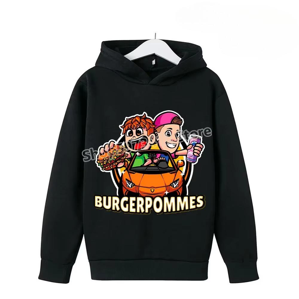 Burgerpommes ICrimax Hoodies Cartoon Print Sweatshirts Kawaii Anime Pullovers Hooded Spring Autumn Hoodie Birthday Gifts