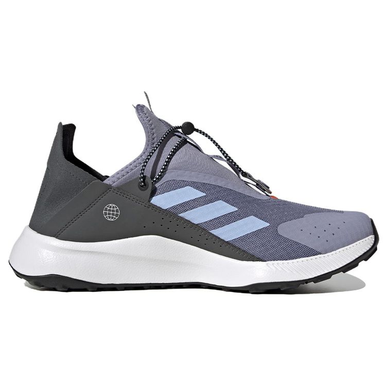 Adidas Voyager 21 Fabric Slip-Resistant Durable Lightweight Mid-Top Outdoor Functional Shoes Unisex Shoes Gray Blue HP8627