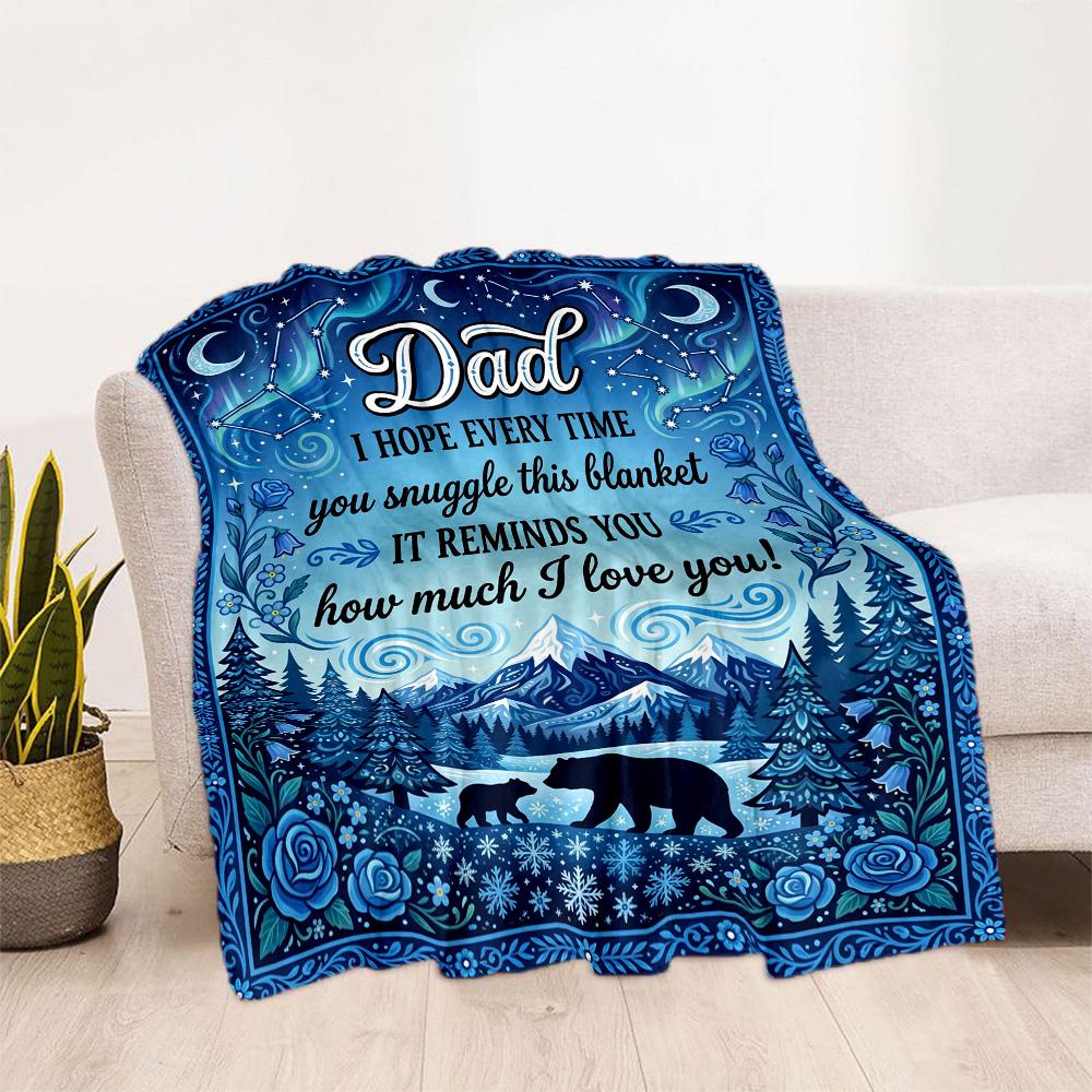 Love You Dad Blanket Blanket Comfortable Great for Bed Livingroom Sofa for All Seasons Warmthful Decor Unique Gift for Family and Friends Camping