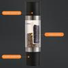 Salt And Pepper Grinder Double-Sided Spice Grinder 2 Compartments Adjustable Coarseness Transparent Spice Mill Easy Refill Spice Bottle for Kitchen