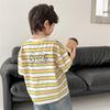 Boys' Pure Cotton Striped Short-Sleeve T-Shirt