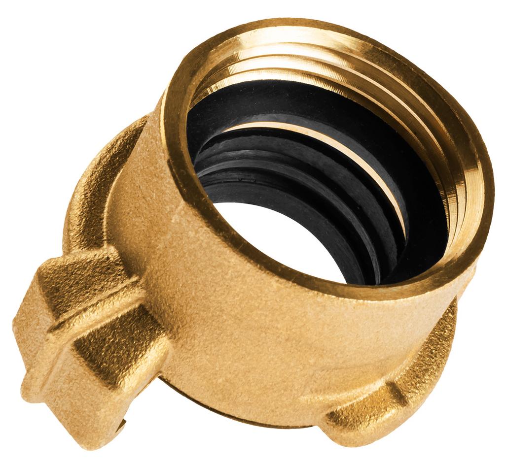 Brass quick connector with 1" internal thread