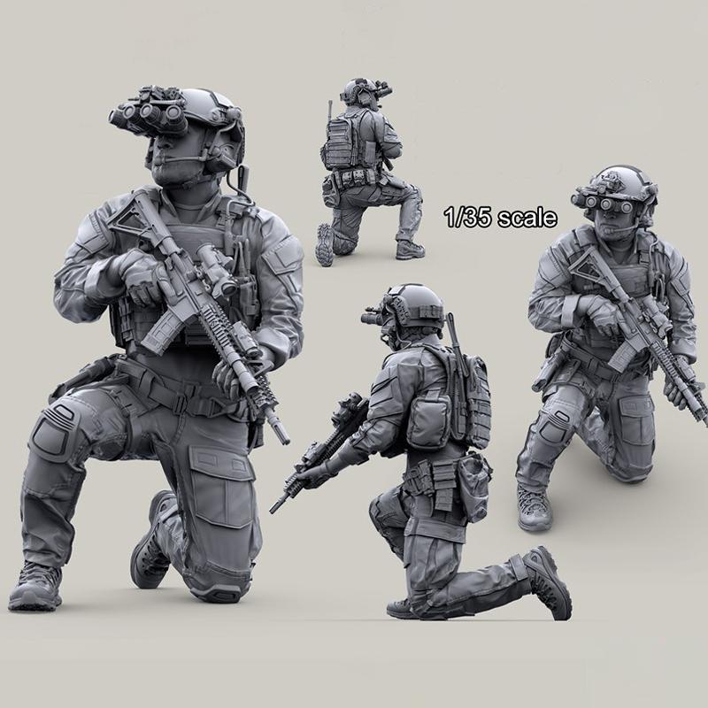 1/35 Resin Model Figure Kits GK  Six People No MotorcycleMilitary Theme Unassembled And Unpainted 136RBL