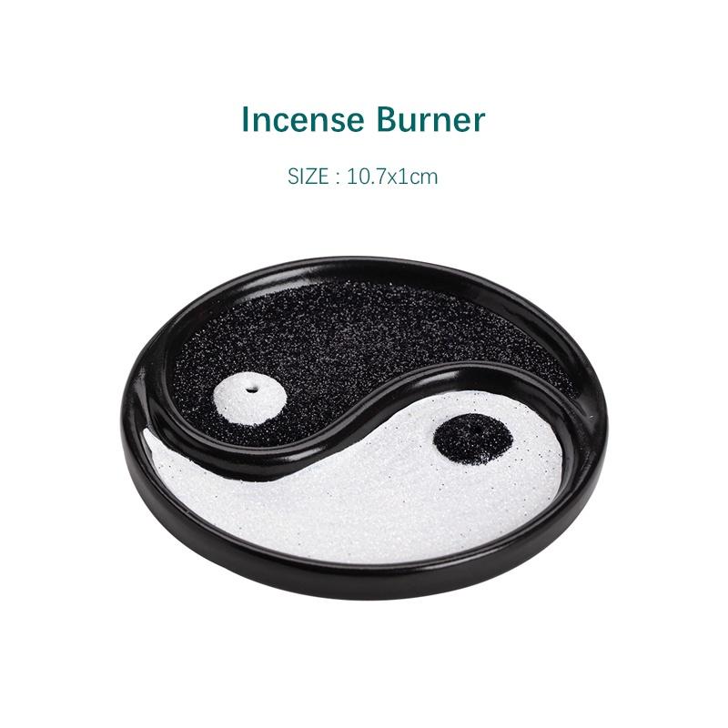 

Tai Chi Bagua Ceramic Incense Burner Simple Incense Holder Indoor Aromatherapy Burner Ornament