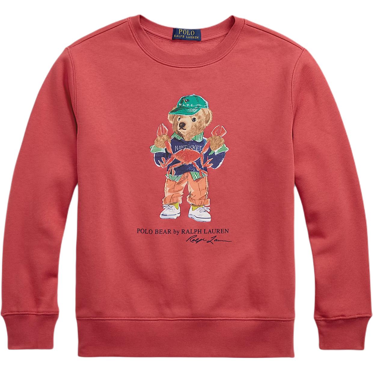 Polo Ralph Lauren Свитшот с принтом Polo Bear, с круглым вырезом, с длинным рукавом, для детей, топ 323973123-001 L