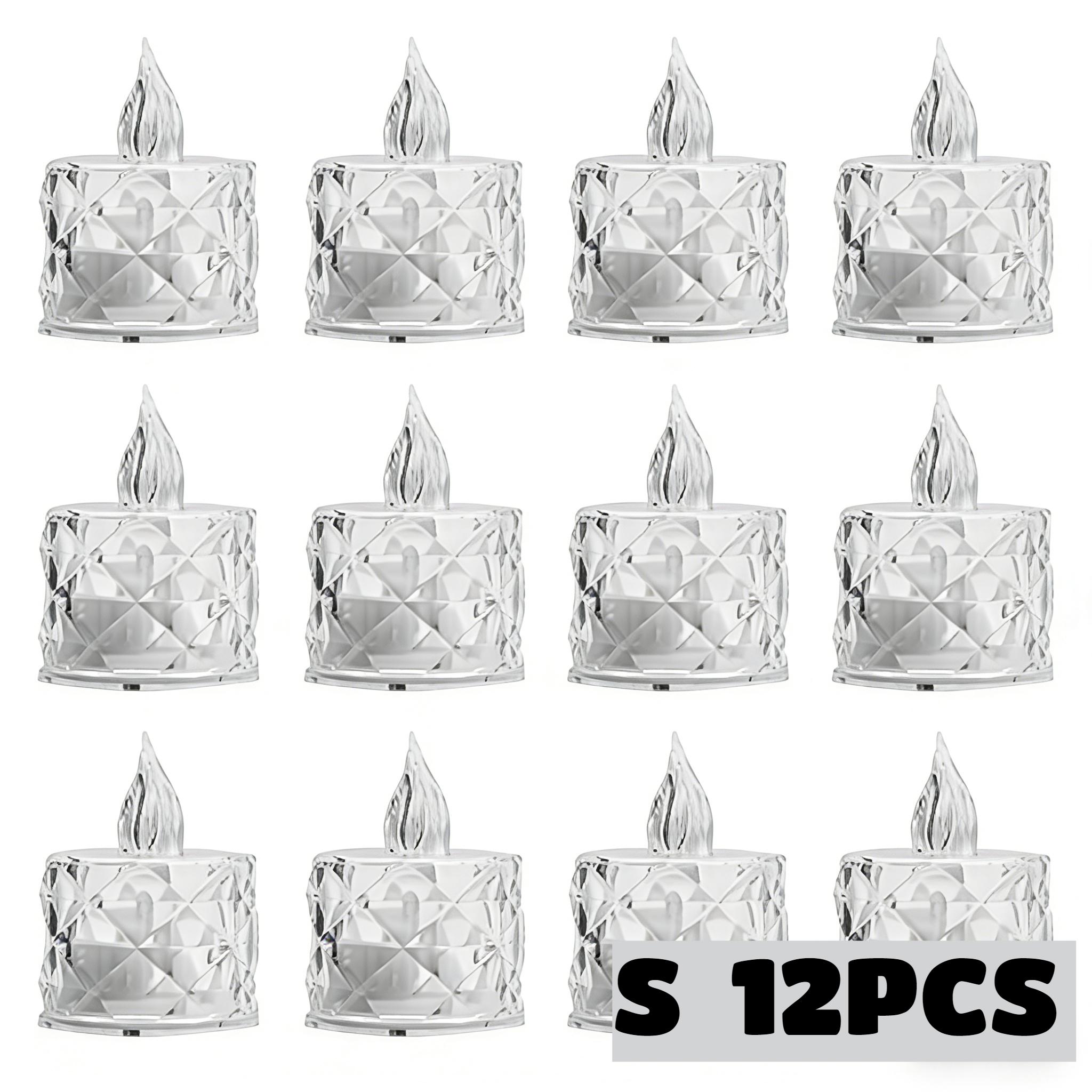 

24PCS LED Flameless Candles Crystal Electronic Night Lamp for Date Party Valentine s Day Bedroom Wedding Christmas Decorations
