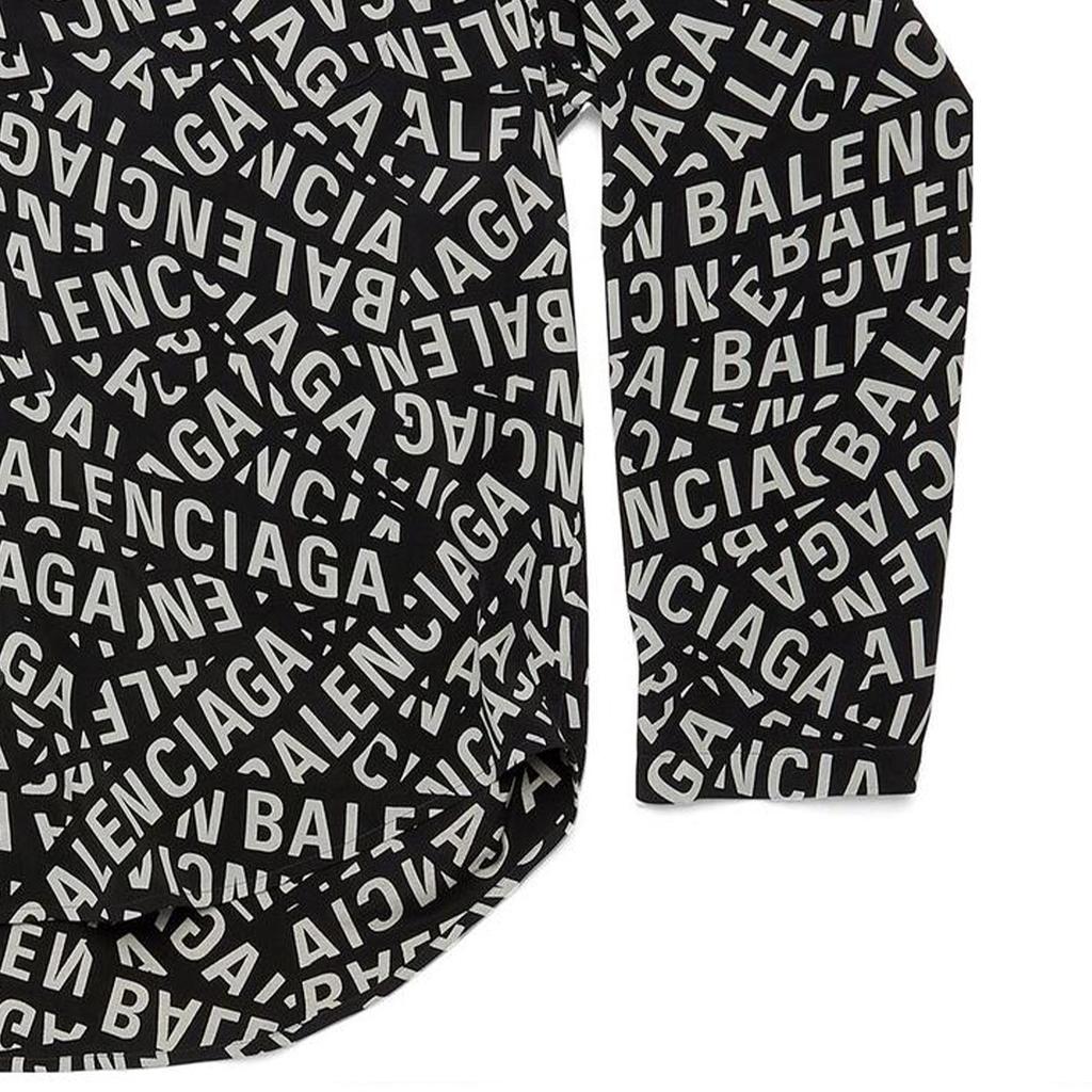 Balenciaga All Over Logo Printed Buttoned Shirt 681812TML211269