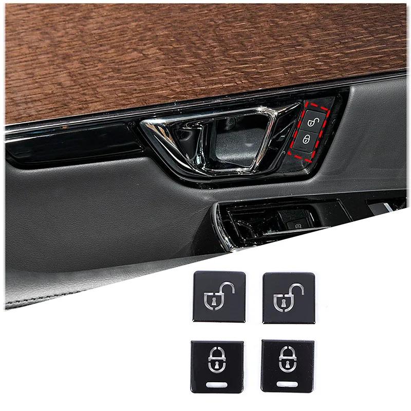 For Jaguar XF XJ 2010- aluminum alloy Black Button Stickers Car Accessories Interior AC Gear Switch Repair Decals
