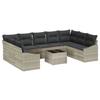 Modular Garden Sofa Set with Storage Light Grey Poly Rattan