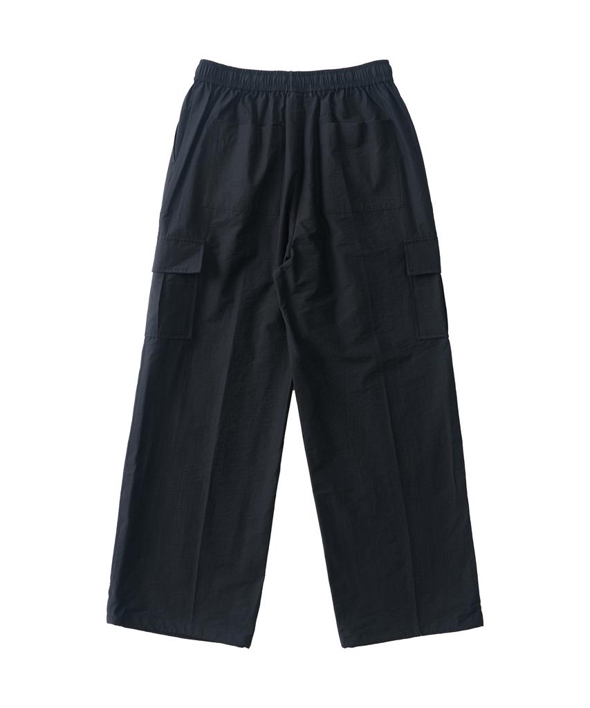 ANALOG MOOD Semi-Wide String Cargo Pants (Black)