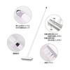CLEANHOME Deck Brush Cleaning Brush 2in1 Drainer Wiper Tile Brush 3 Tier Pole Adjustable Length 47cm-127cm Suitable for Balcony/Entrance/Floor/Garden