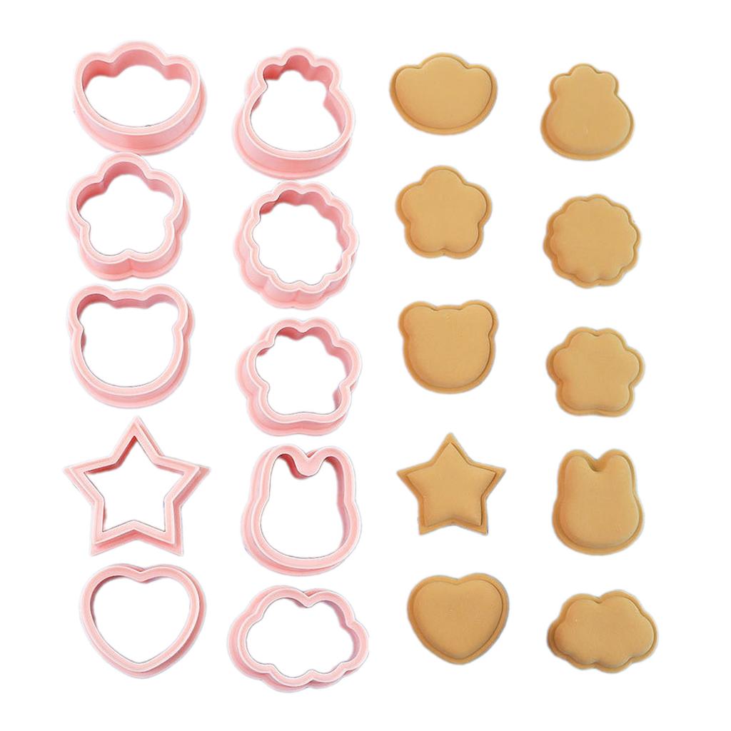 10 ks Plastové vykrajovátko na sušenky Formičky na fondán Sváteční razítka na sušenky Vykrajovátko na sušenky s kresleným vzorem pro cukrové dorty Svačiny