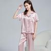 Women's Silk Pajama Set: Long Sleeve Two-Piece, 100% Mulberry Silk, Versatile for Home or Outdoors, Spring/Summer Style