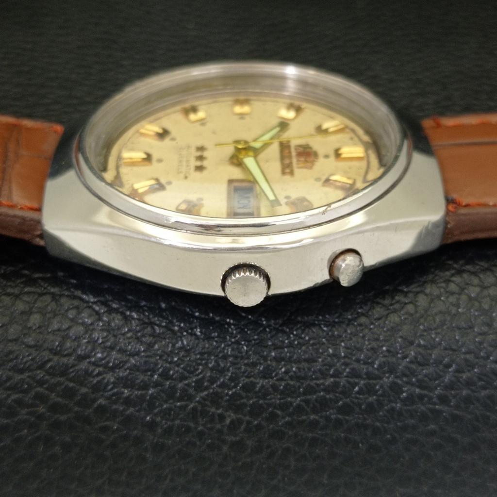 USED VINTAGE ORIENT AUTOMATIC 46941 JAPAN MENS ORIGINAL DIAL WATCH a702257-5 R123-a702257