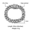 Bracciale a Catena Chicco di Caffè Cubano 12mm Naso di Maiale con Chiusura a Scatola – Gioielli Colorati Hip Hop