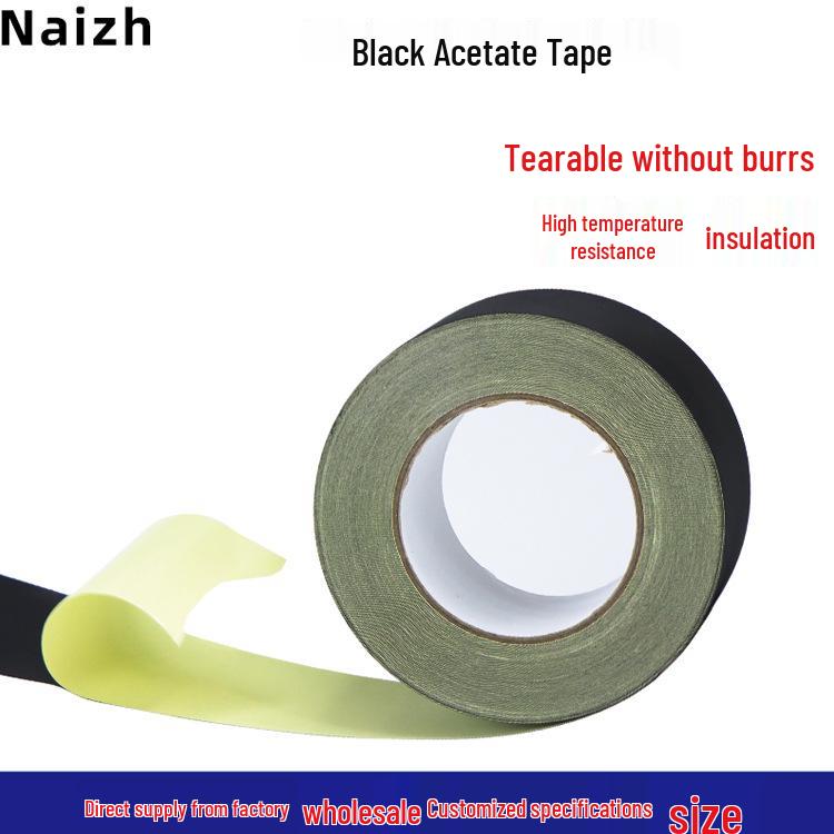 Högtemperaturbeständig brandskyddande acetatvävtejp för LCD-skärmar och fordonskabelhärvor