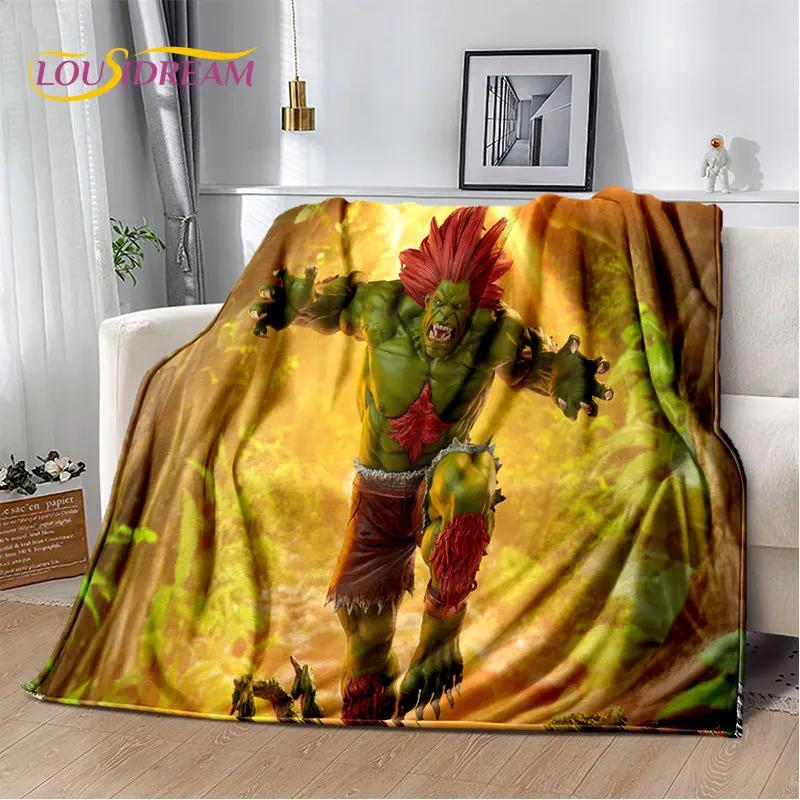 Retro Game Street Fighter Gamer Soft Plush Blanket,Flannel Blanket Throw Blanket for Living Room Bedroom Bed Sofa Picnic Cover