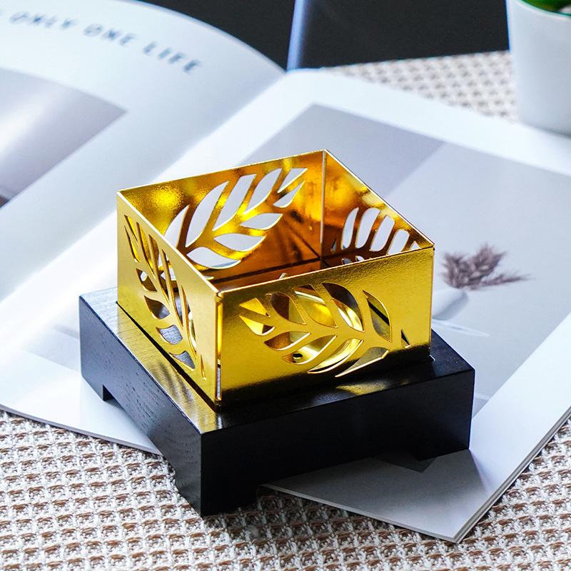 

1Pc Home Furnishing Durable Healing Arab Hollow Out Arts And Crafts Leaf Incense Burner Aromatherapy stove Aromatherapy Stove