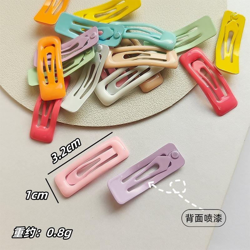 Mini-Quadrat-Klammer 3cm Süße BB-Klammer Bonbonfarbe Sommer Kinder abgebrochene Haare Macaronfarbe Seitenklammer Haarnadel Haarschmuck