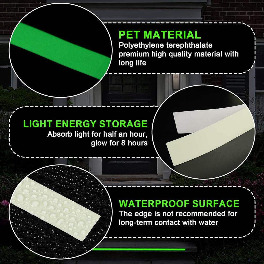 Leuchtendes Fluoreszierendes Nacht Selbstklebendes Leuchten Im Dunkeln Aufkleberband Sicherheit Sicherheit Heimdekoration Warnklebeband