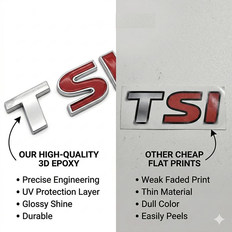 3D TSI Emblem Badge Sticker for Volkswagen Tiguan Golf 7 MK6 Polo Passat B6 B7 MSRE3 Jetta Magotan Trunk Logo Car Styling Accessories