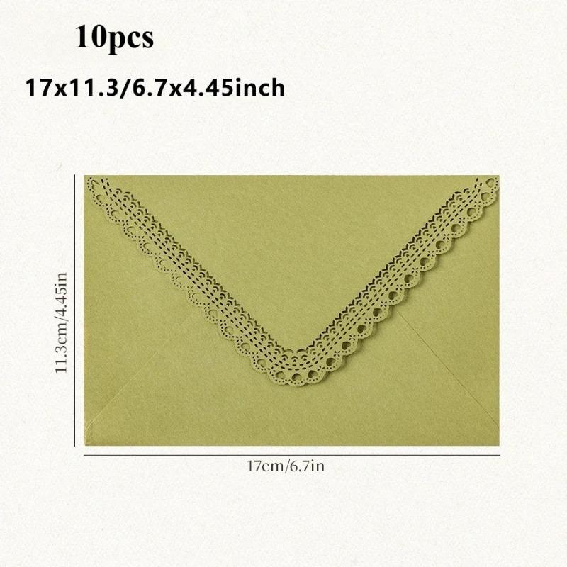 10 szt. Puste Koperty na Zaproszenia Ślubne Biznesowe Wysokiej Jakości Papier 116g Artykuły Papiernicze Przechowywanie