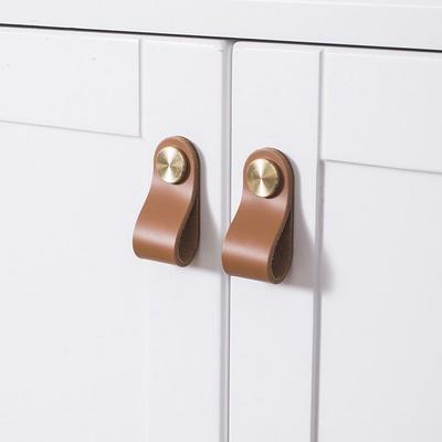 Cuero Sintético Nórdico Cocina Armario Gabinete Suave Ecológico Tirador de Cajón Tirador de Cuero Tiradores de Puerta Pomos de Muebles