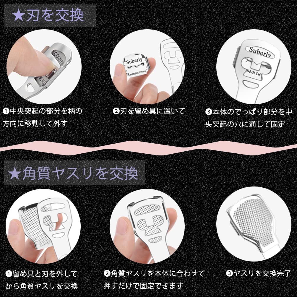 Beauty Foot Heel Regular Size for and Calluses 10 Replacement File, 120/220, Calluses, Corns, (Includes Blades)