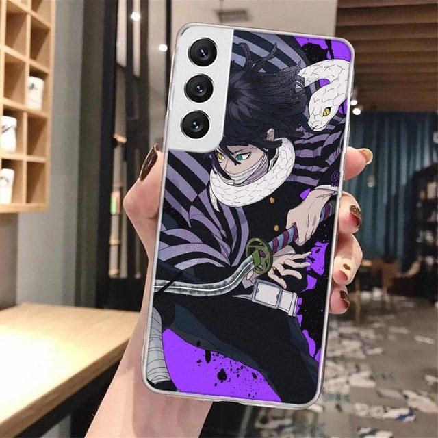 Demon Slayer Obanai Iguro miękki futerał na telefon do Samsung Galaxy S23 S22 Ultra S21 Plus S20 Fe S10 Lite S9 S8 + S10e S7 wzór krawędzi