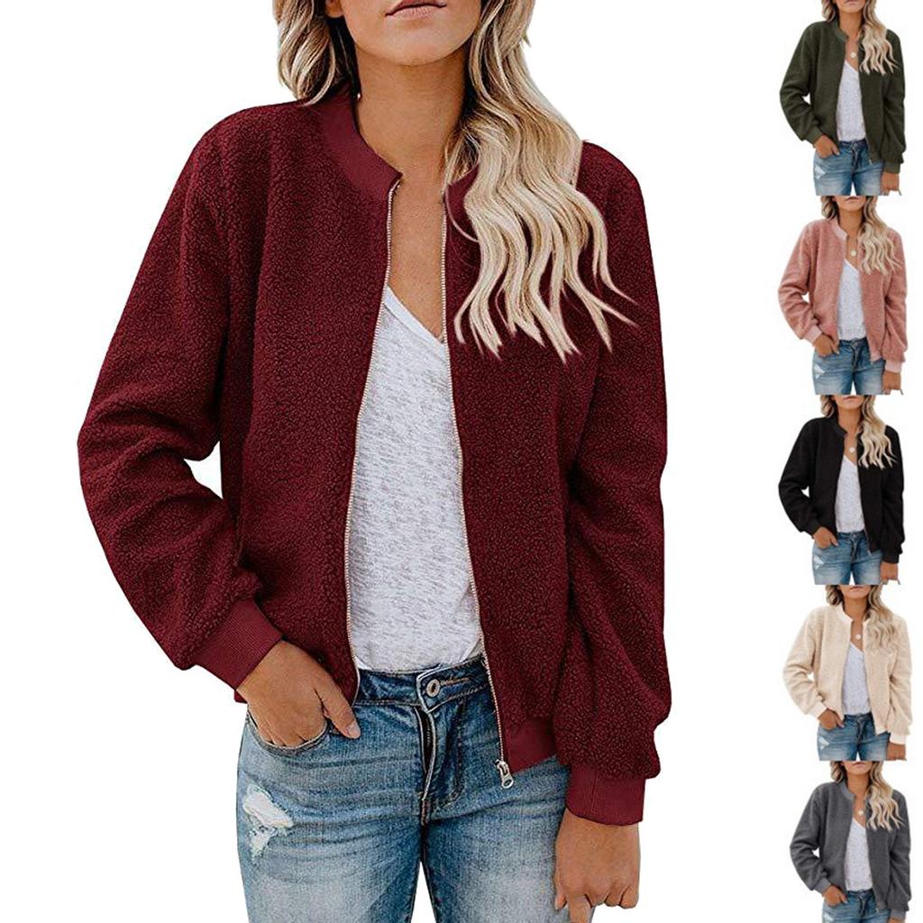 Womens Ladies Warm Faux Coat Jacket Winter Solid Long Outerwear Coat