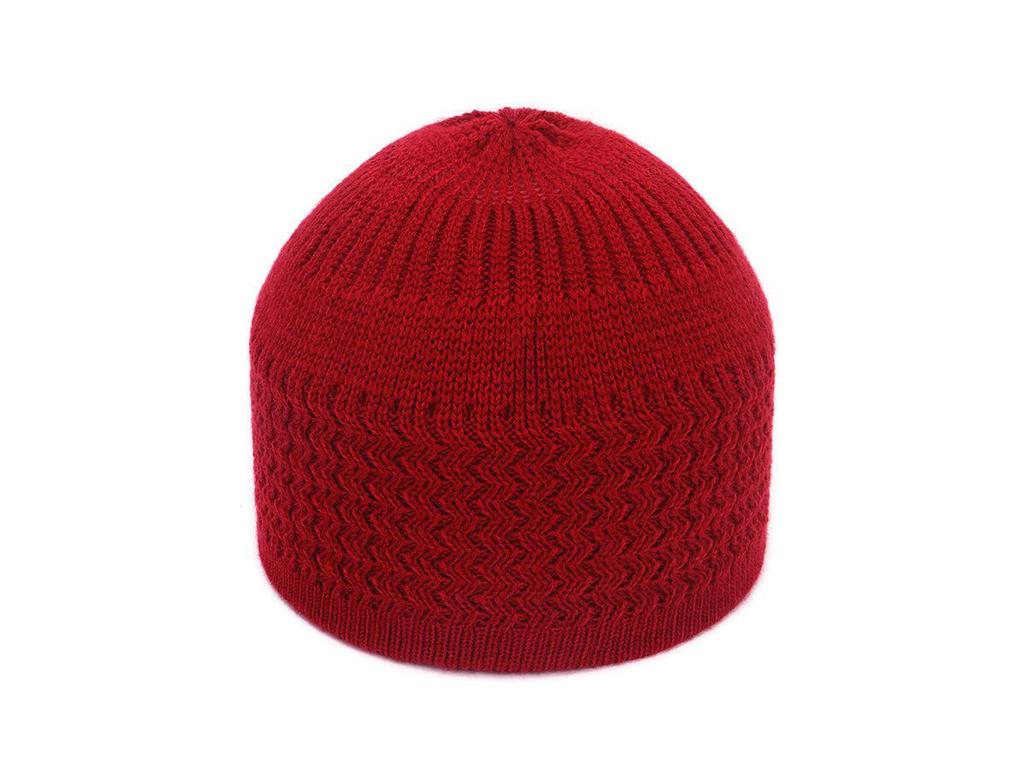 Unisex Ripple Knit Wool Skullcap