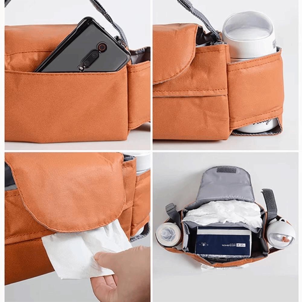 Large Capacity Baby Pram Organizer Multifunctional Stroller Cup Holder  Travel Use