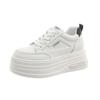 Super thick-soled heightening little white shoes women's 2025 spring and autumn new small and versatile super fire muffin-soled casual board shoes