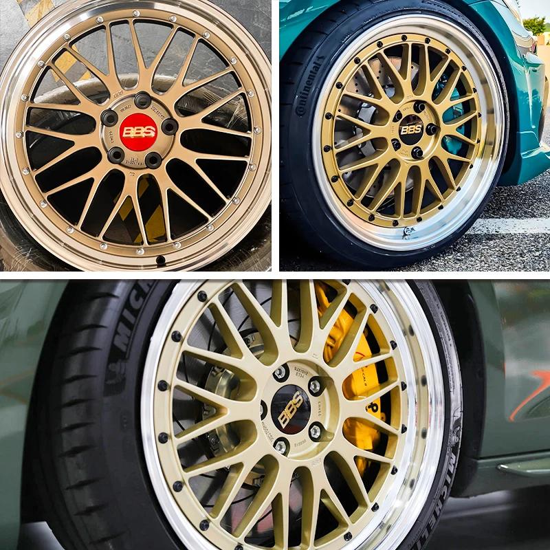BBS Metallböjd Yta Bilfälgslock Dekaler 4ST 56mm 60mm 65mm 70mm BBS Däcknavsdekal Röd Guld Svart Silver