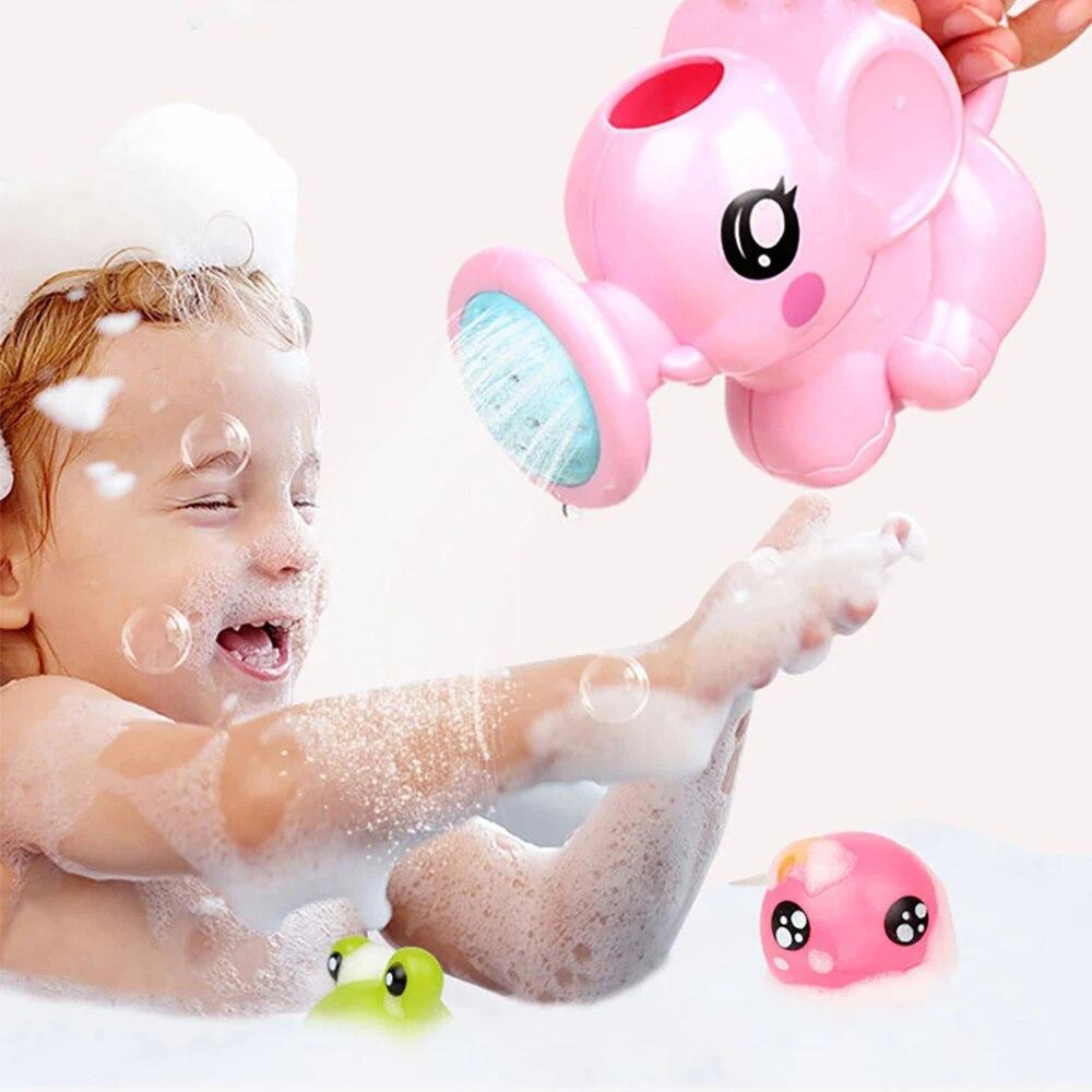Kids Elephant Watering Pot Bath Toy Cartoon Plastic Kettle Bath Shower Tool Baby Bathroom Toy for Children Summer Bath Sprinkler