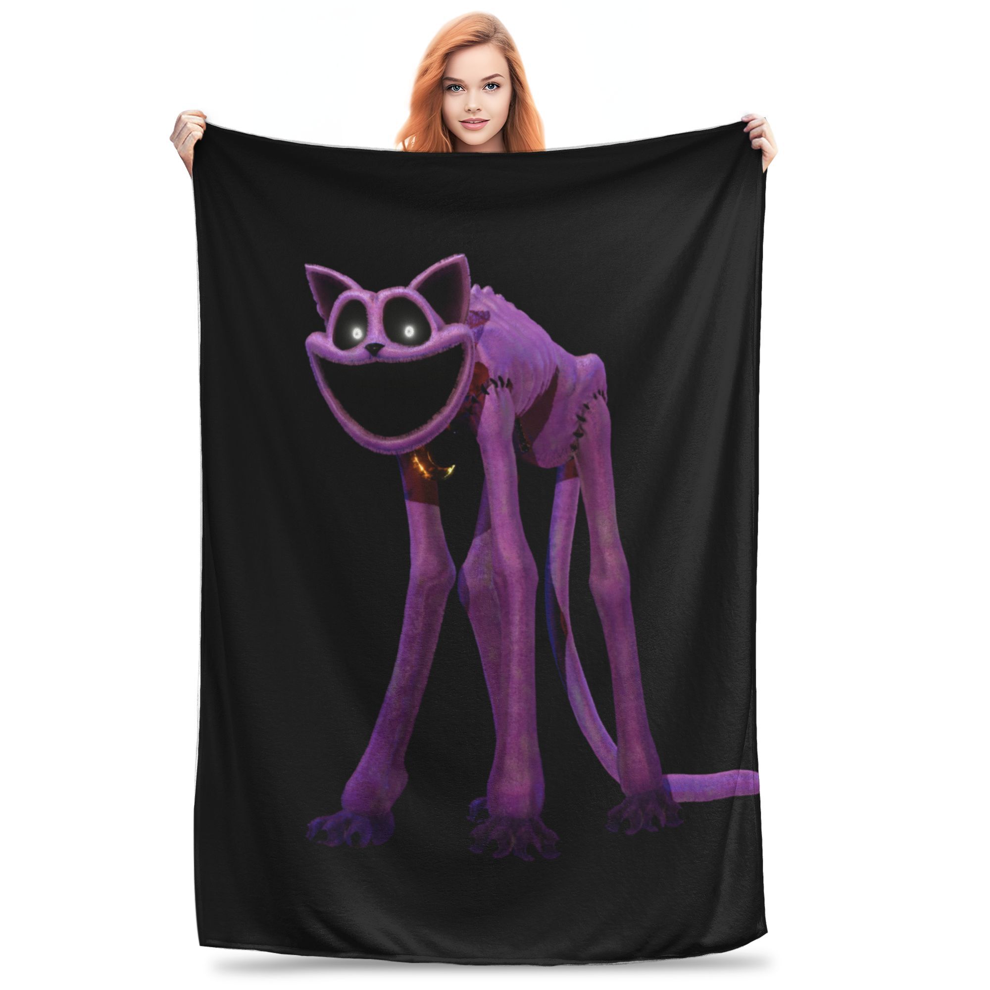 Exquisite Fashion Items Unisex Catnap Monster Blankets Soft Warm Flannel Throw Blanket Bedding For Bed Living Room Picnic Travel Home Couch
