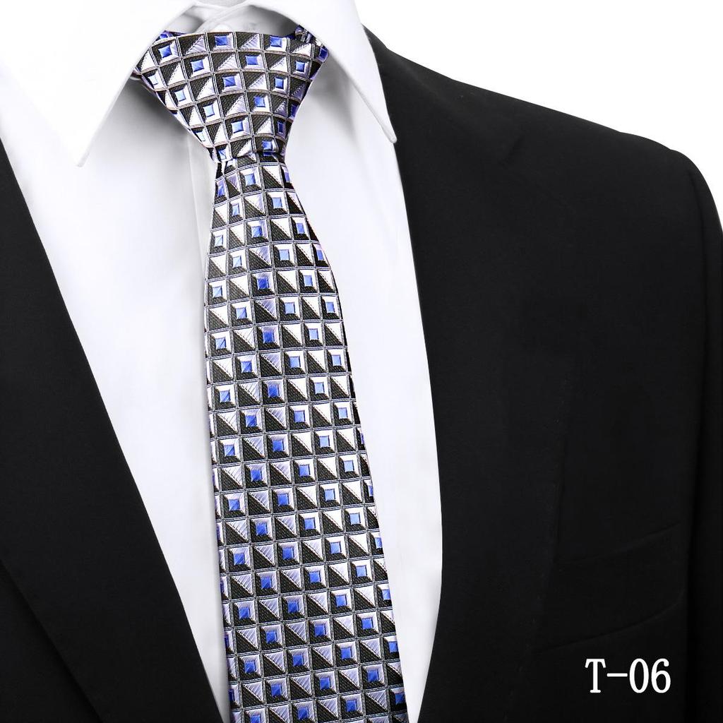 Handmade Paisley Stripe Jacquard Polyester Tie, 7.5cm