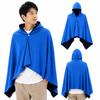 Kühlender Kühlender Touch-Poncho mit Kühlhandtuch Saugfähig und Groß Hitzschlag UV Outdoor Club Samurai Blau Farbe Kühlponcho 60cm x [L