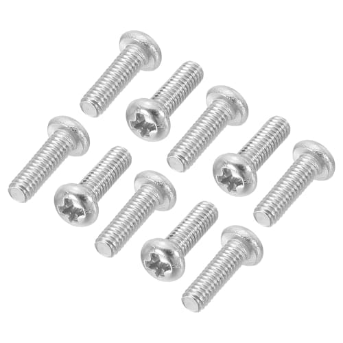 PATIKIL 60pcs M2.5-0.45 x 8mm Round Head Phillips Head Machine Screws, 304 Stainless Steel, 18-8 Full Thread, Pan Head Cross Recessed Drive Screws