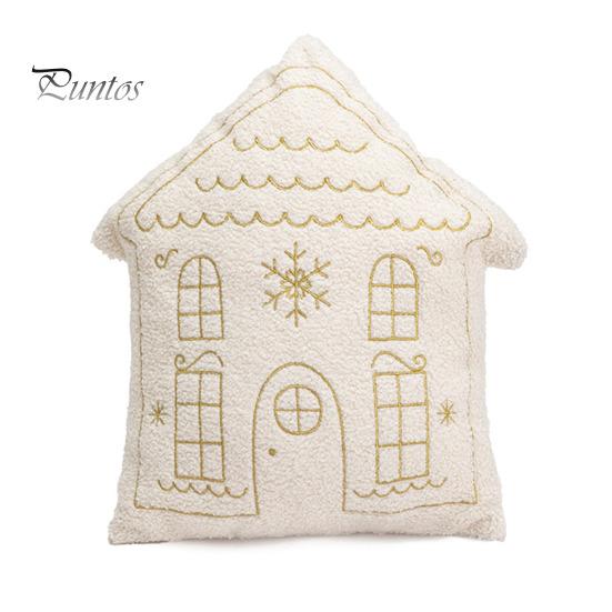

Рождественская подушка в форме домика в виде леденца, контрастного цвета, для украшения дивана, кровати, автомобиля, подушки для новогодней вечеринки, реквизит для фотографий, офисное украшение B