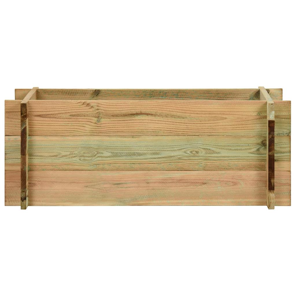 Garden Raised Bed Green 120 x 80 x 32 cm Solid Pine Wood