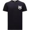 Moncler FW24 Logo Print Combination Crew Neck Short Sleeve T-Shirt Unisex Tops Blue Black J2-091-8C00021-8390T-778