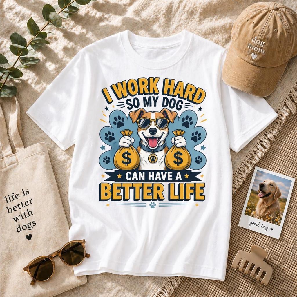 Dog Lover Shirt – I Work Hard So My Dog Can Have Better Life Tee
