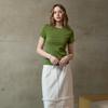 KELLY DONAHUE Cotton Slim Basic T-Shirt_Green