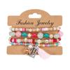 European American Fashion Bohemian Layered Beaded Bracelets Elastic Ethnic Bracelets for Women Female Bangle Bracelet